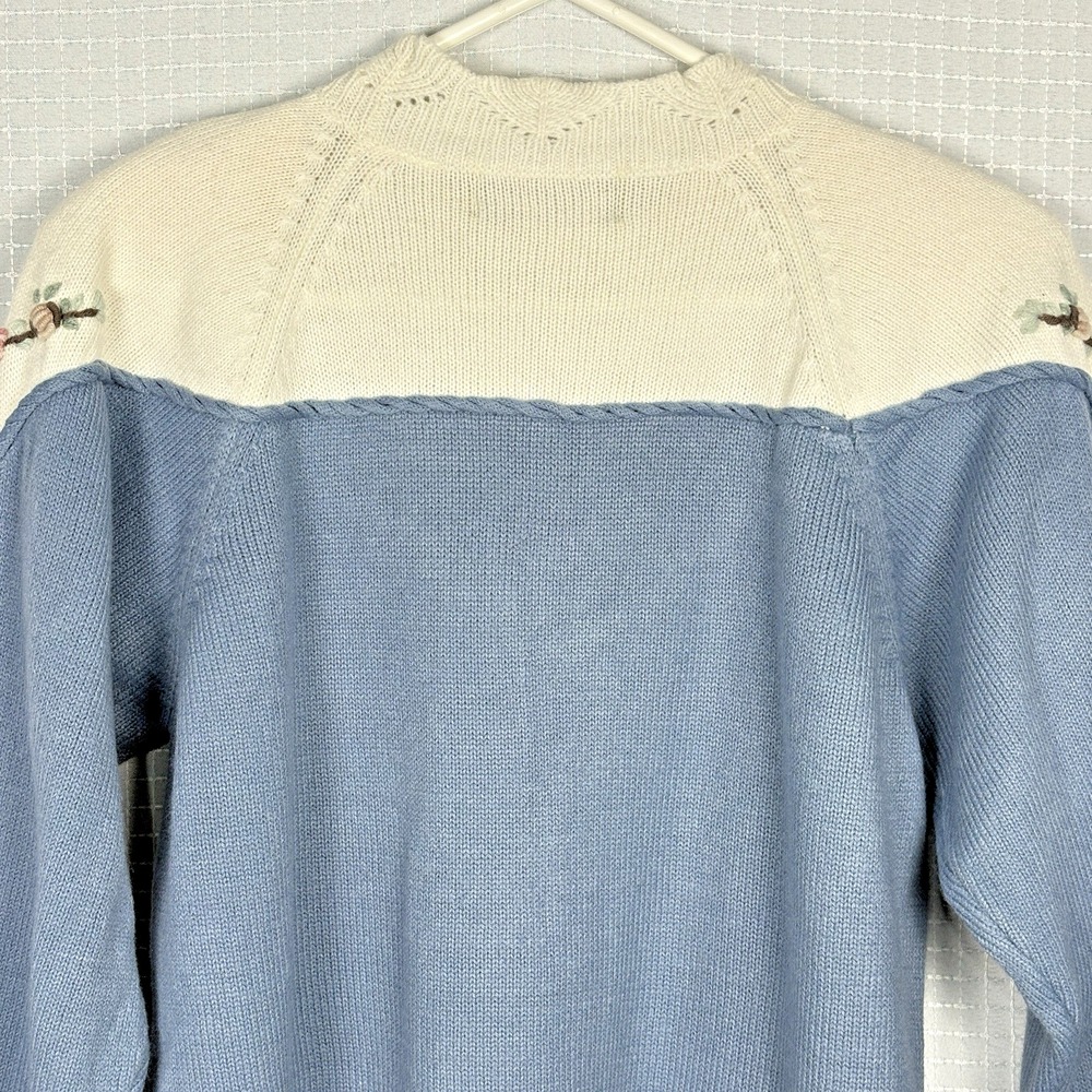 Vintage 90s Dana Scott Floral Cottagecore Sweater Small Grannycore‎ Granny Chic - Picture 4 of 11